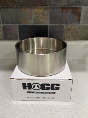 HOGG Stainless Steel Dog Bowl in Silver - 32 oz